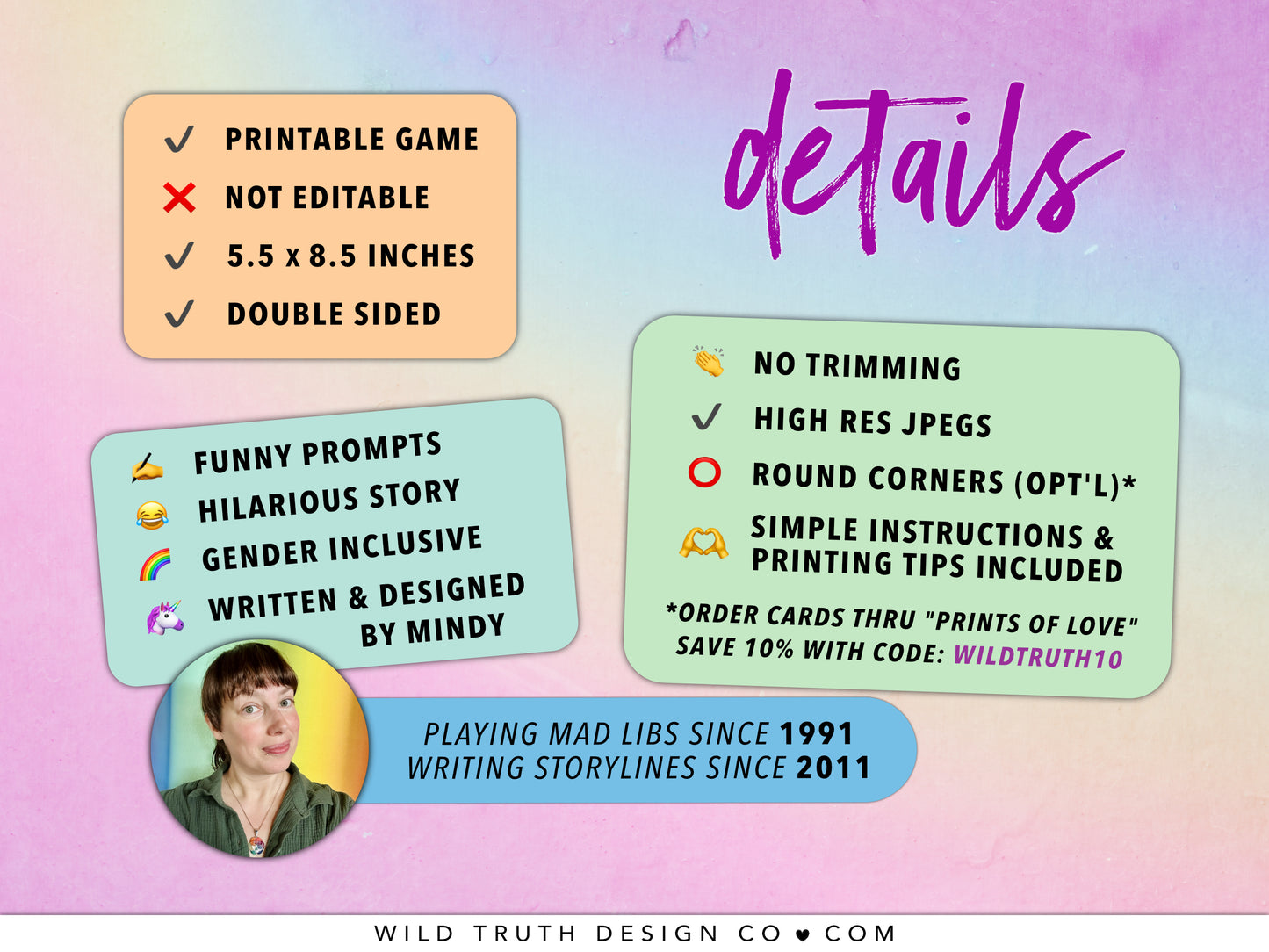 Funny Wedding Mad Libs Game - Perfect Partner Story - Elegant