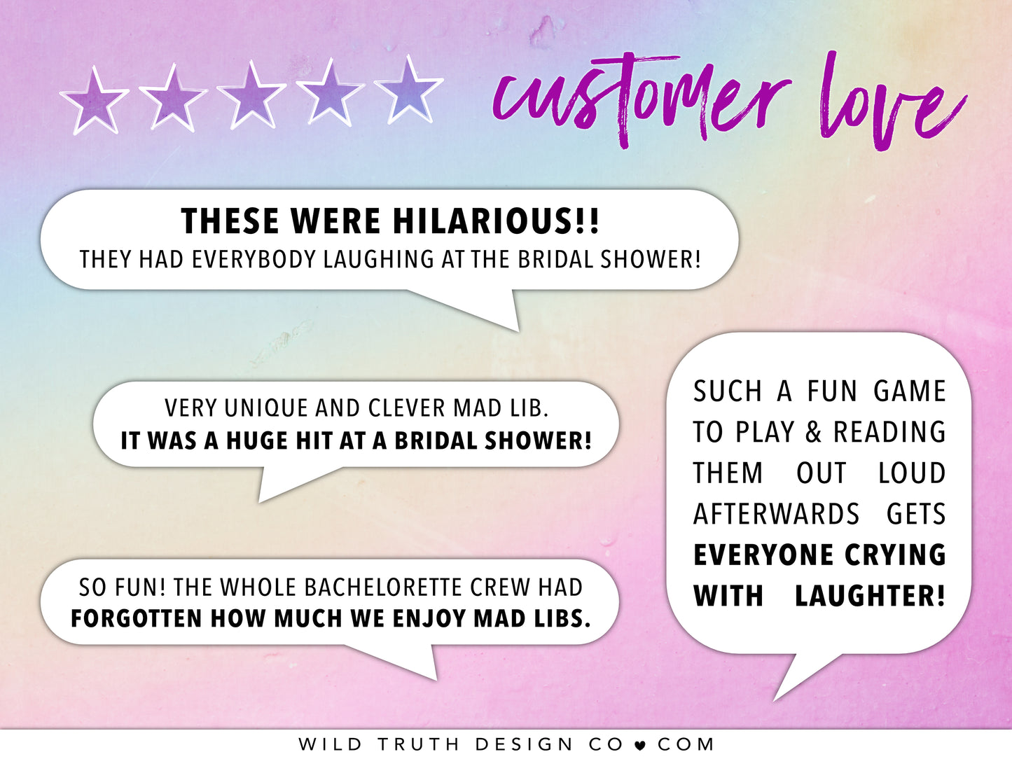 Funny Wedding Mad Libs Game - Perfect Partner Story - Elegant