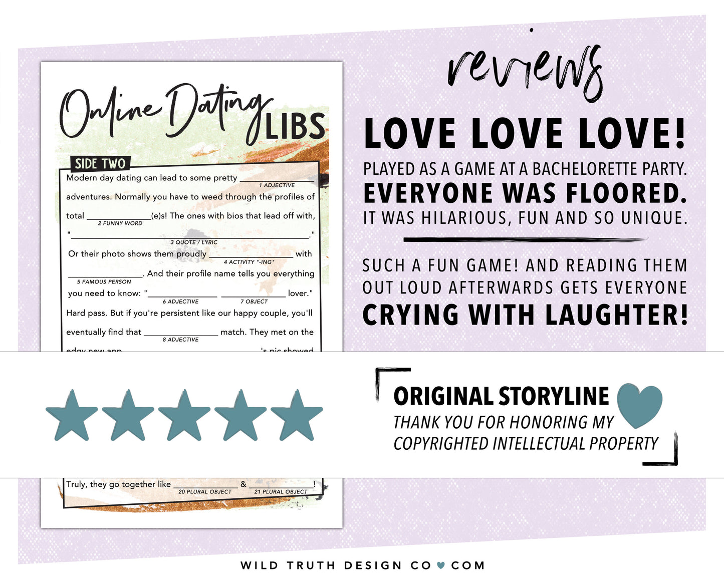 Wed Libs - Online Dating Game