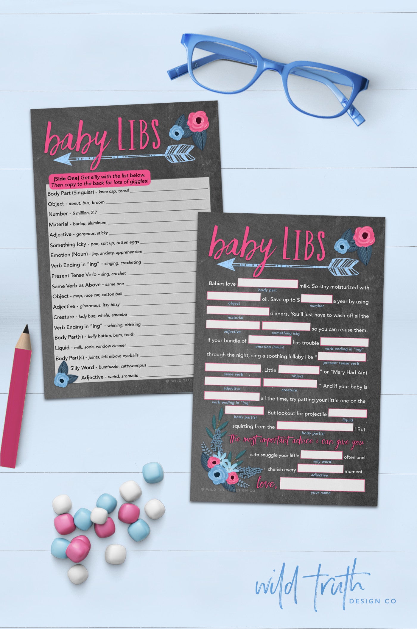 boho baby shower game mad libs
