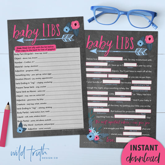 baby advice mad libs printable