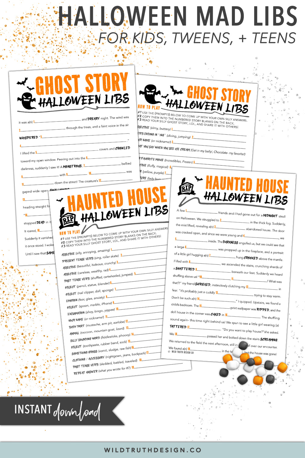 spooky halloween mad libs printables