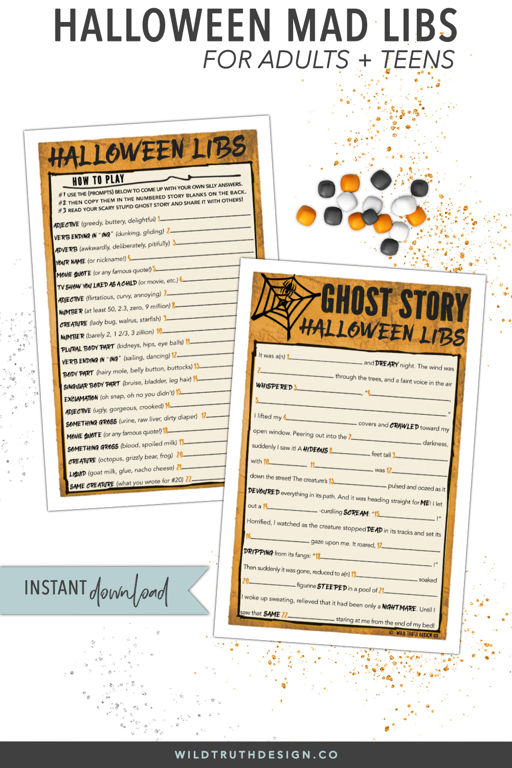 halloween mad libs high school teens
