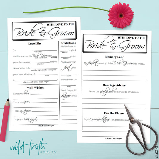 Printable Wedding Guest Libs Download