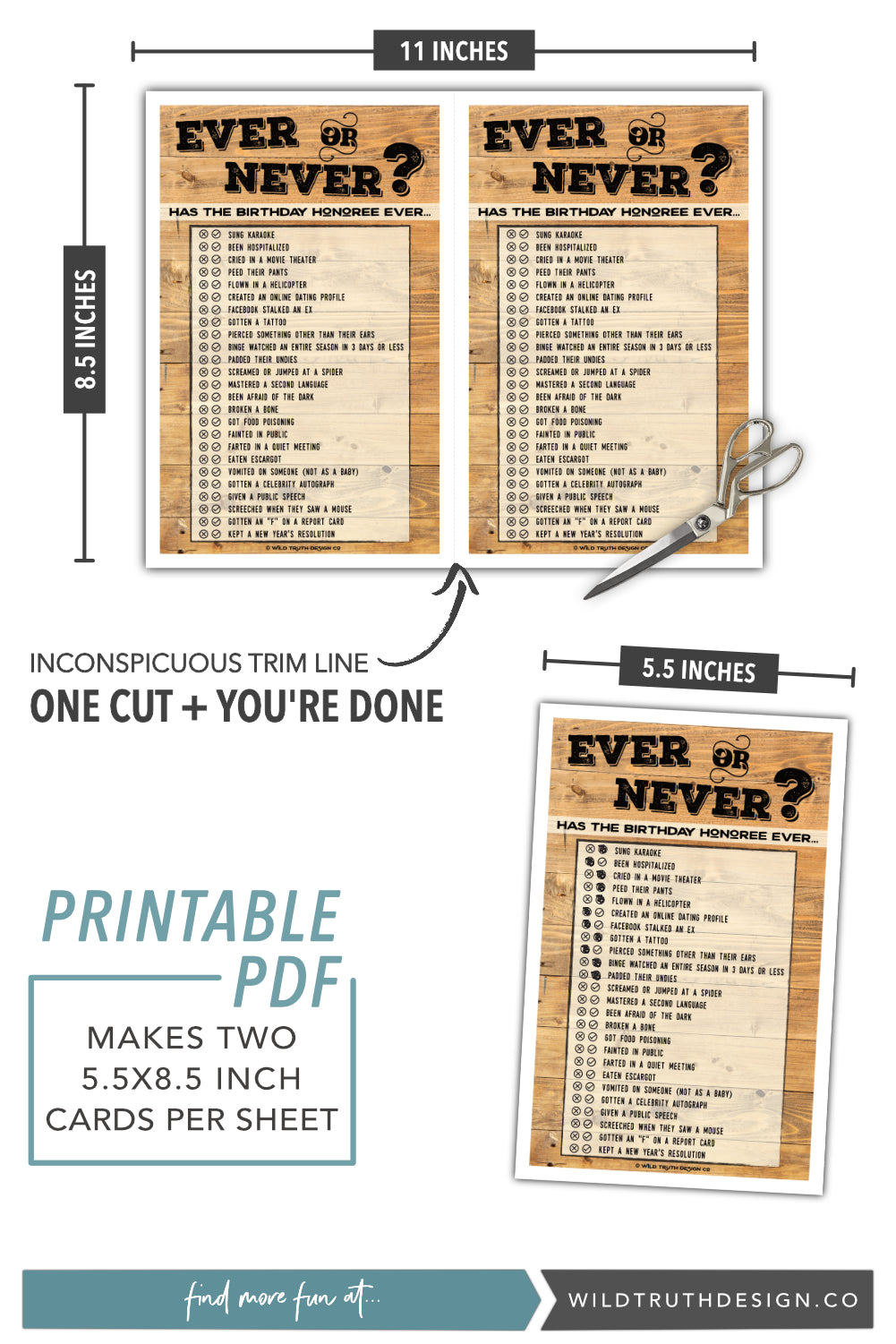 Ever or Never? Gender Neutral Birthday Game For Adults