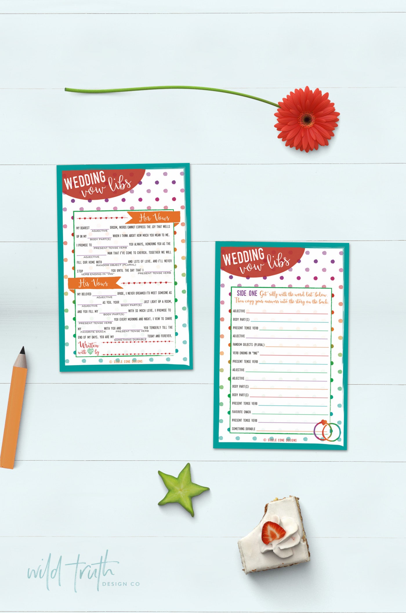 Wedding Vows Mad Lib Printable