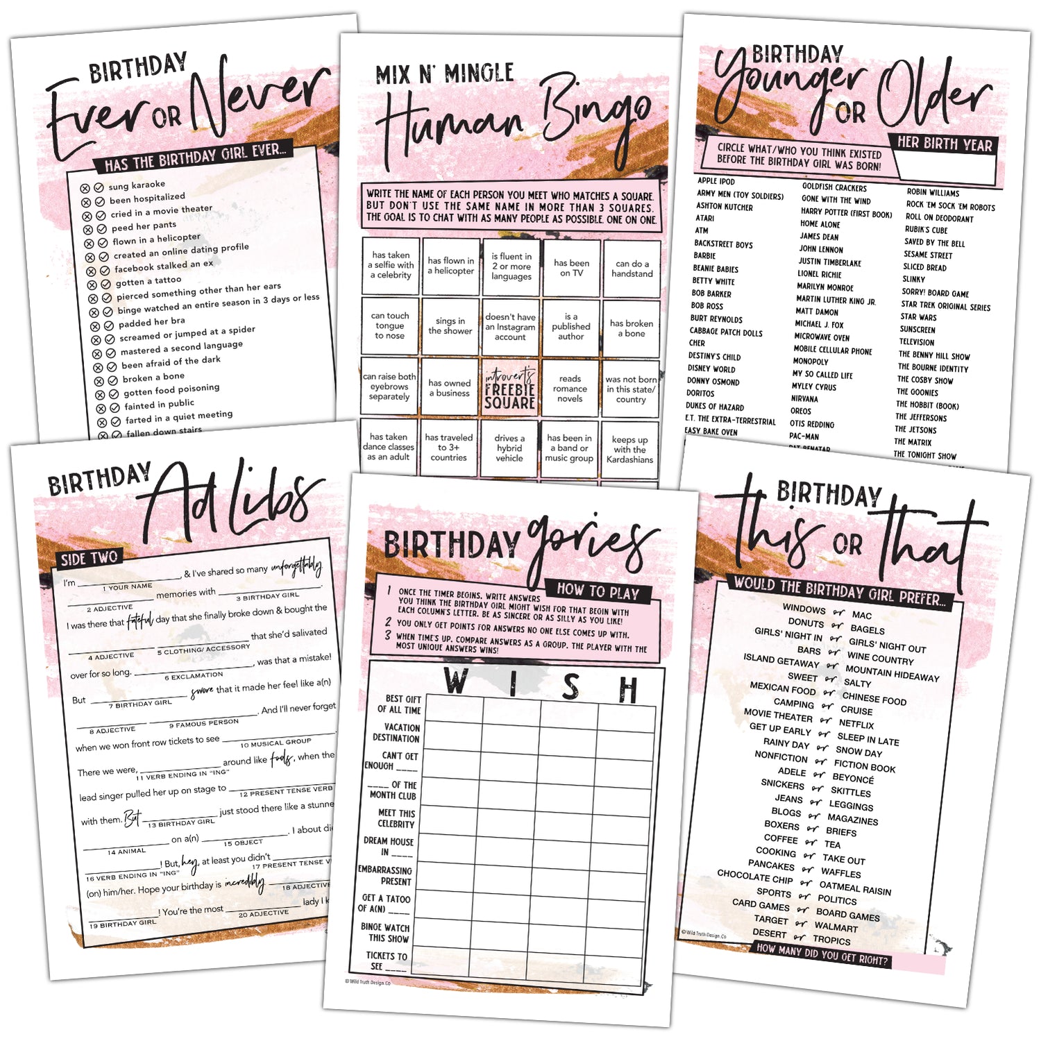 printable birthday games for adults