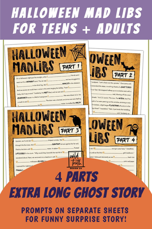Ghost Story Halloween Mad Lib Group Game - Adults, Teens, & Tweens