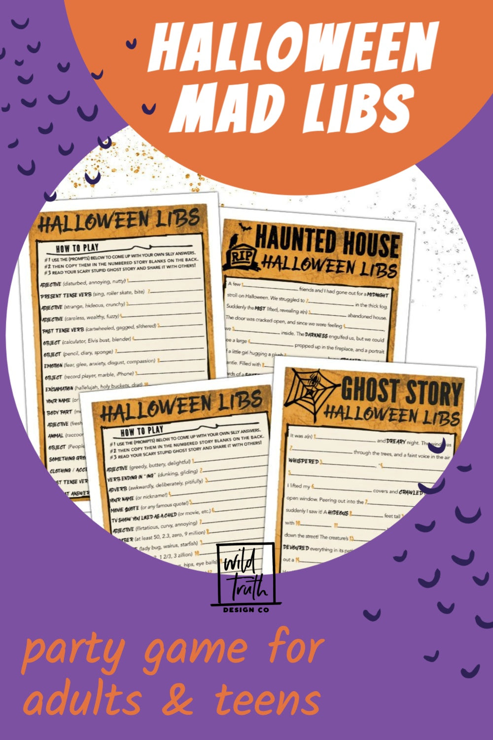 Halloween Mad Libs For Teens & Adults - Ghost Story & Haunted House