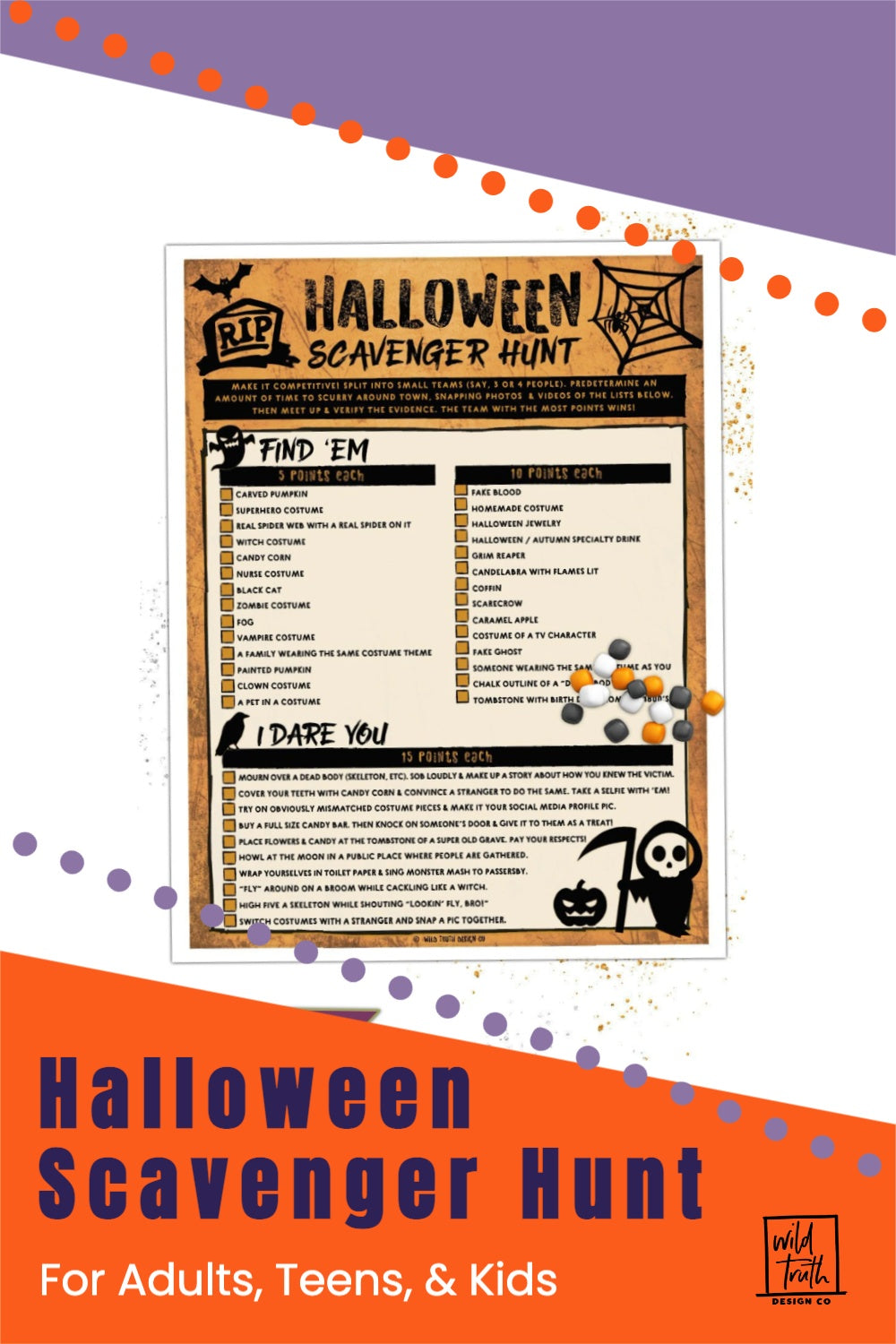 Outdoor Halloween Scavenger Hunt For Teens & Young Adults