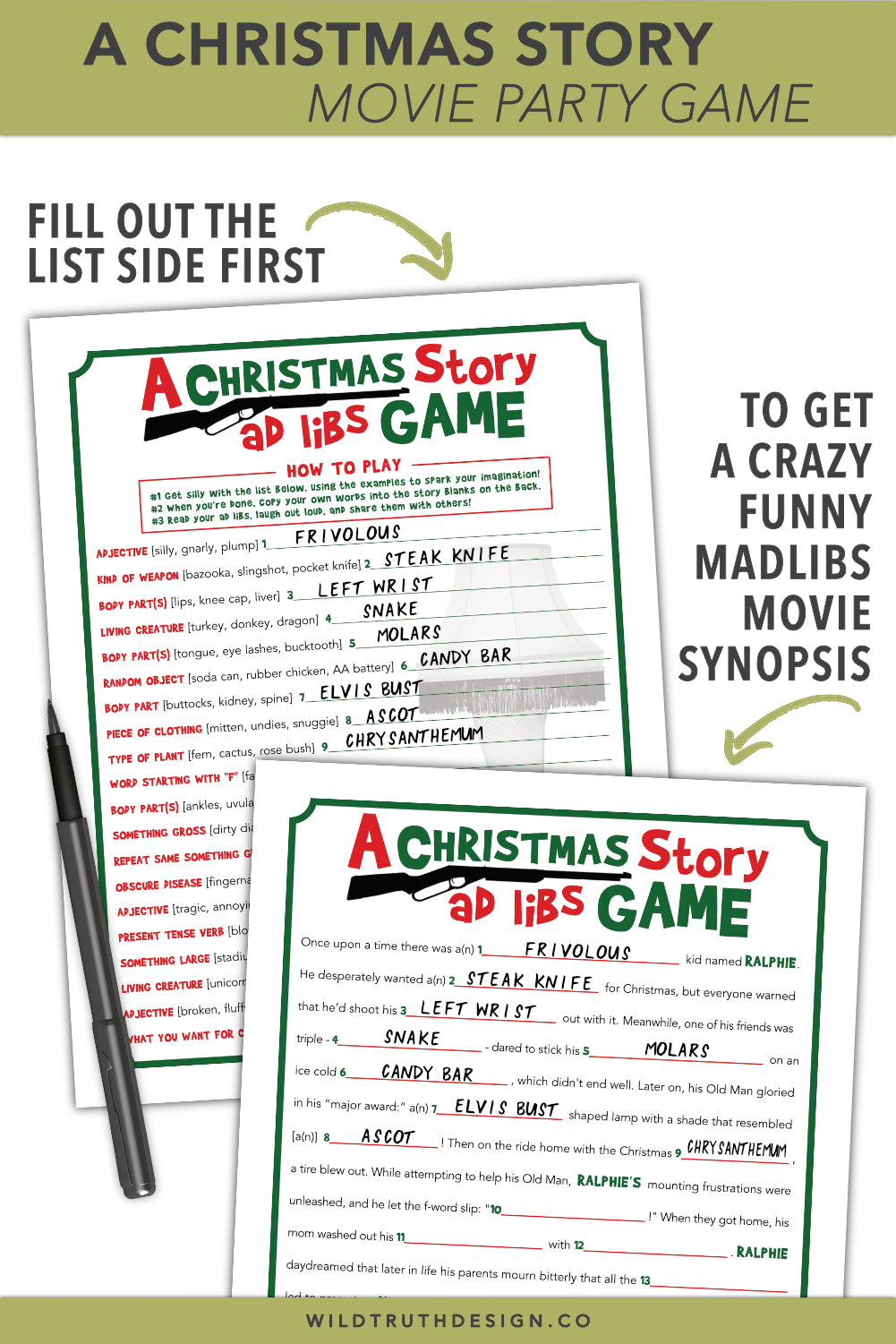 A Christmas Story Movie Party Game 