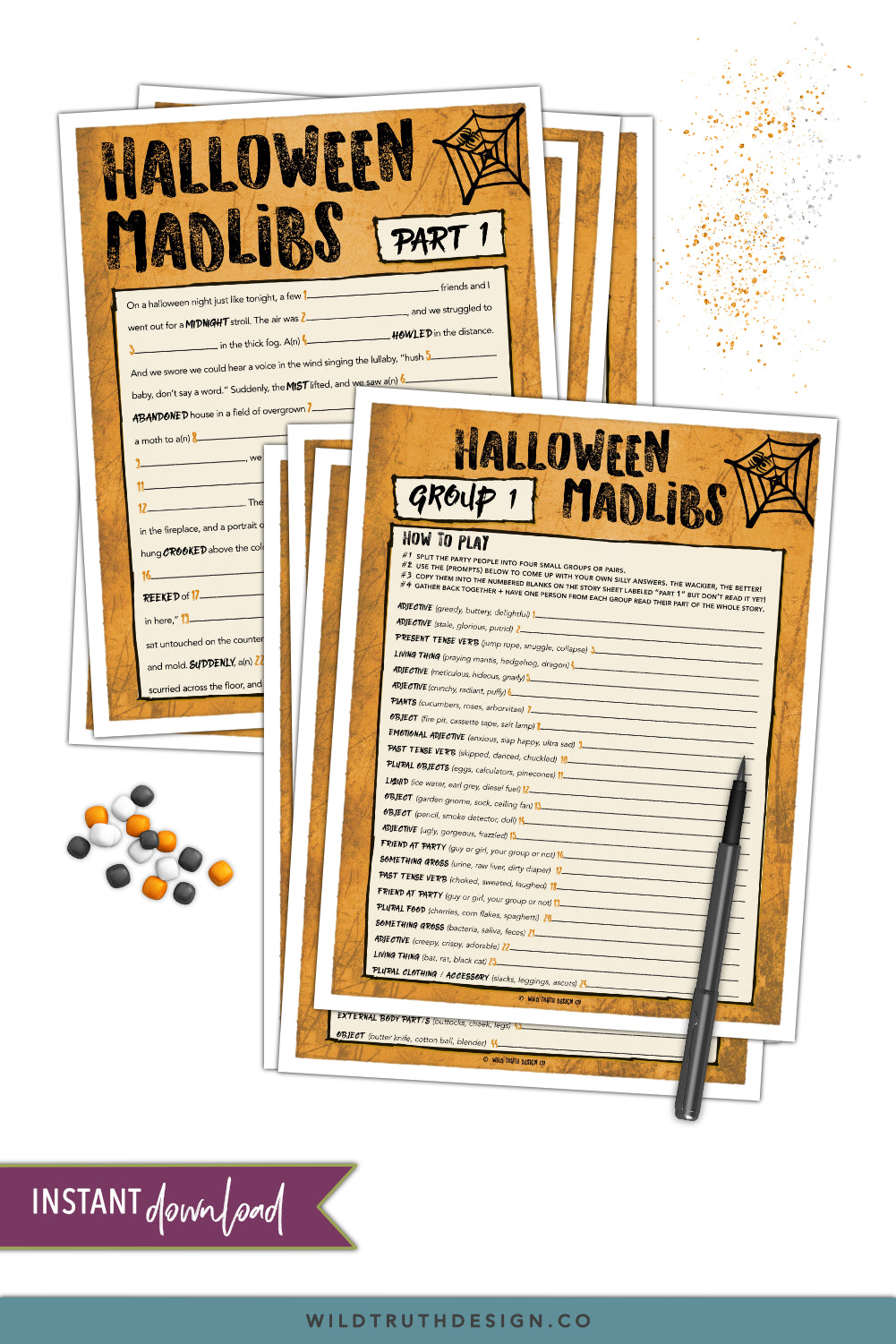 Printable Halloween Mad Libs For Adults & Teens