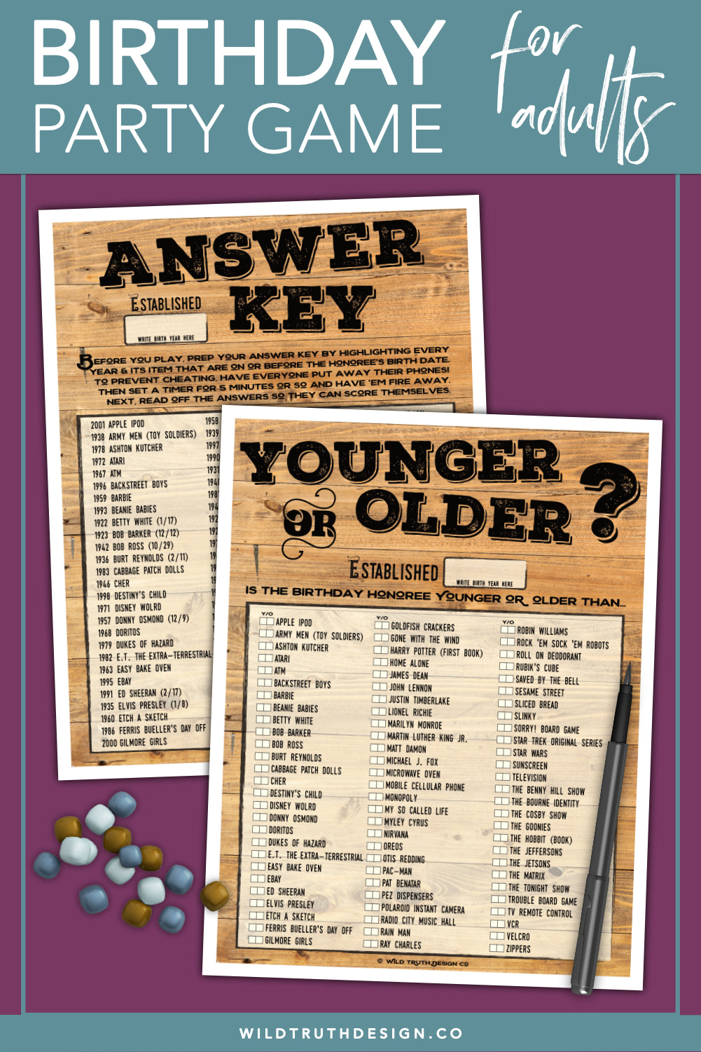 Birthday Game Adults Teens Younger Or Older
